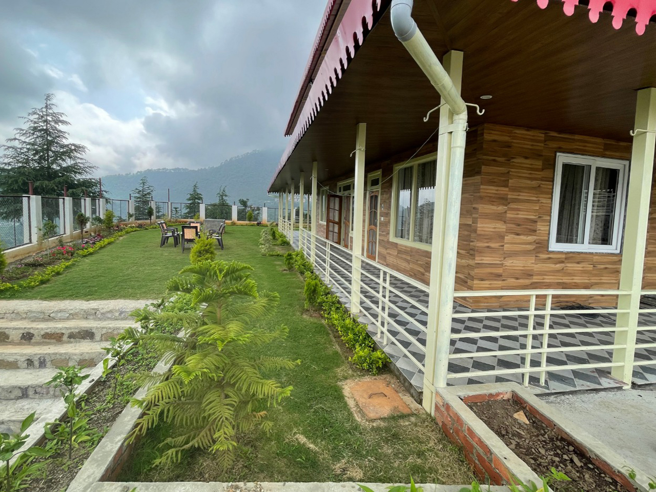 A view of Cottage showing outside seating-area